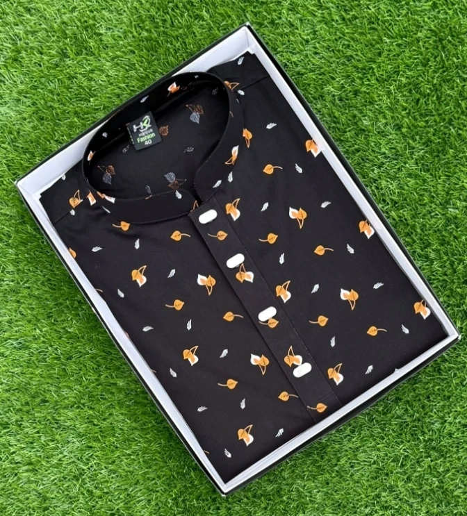 পাতা পিন্ট সুতি পাঞ্জাবি